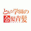 とある学園の金髪青髪（くそアニメ）