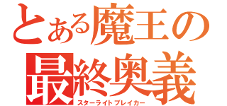 とある魔王の最終奥義（スターライトブレイカー）