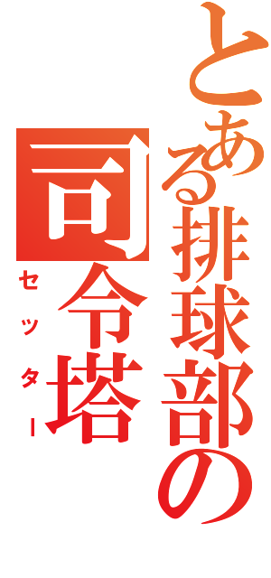 とある排球部の司令塔（セッター）