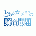 とあるカメラマンの騒音問題（クソデカいびき）