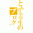 とある小学生のブログ（ネト充）