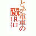 とある電車の改札口（定期まちがえた）