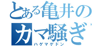 とある亀井のカマ騒ぎ（ハゲマゲドン）