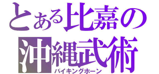 とある比嘉の沖縄武術（バイキングホーン）