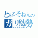 とあるそねえのガリ勉勢（にゃんこ中毒）