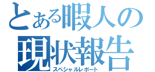 とある暇人の現状報告（スペシャルレポート）