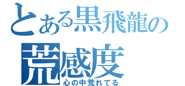 とある黒飛龍の荒感度（心の中荒れてる）