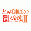 とある師匠の電刃波動拳Ⅱ（ウルトラコンボ）