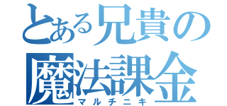 とある兄貴の魔法課金（マルチニキ）