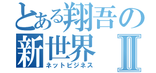 とある翔吾の新世界Ⅱ（ネットビジネス）