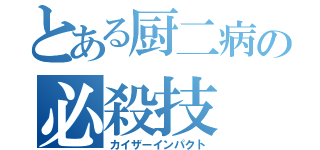 とある厨二病の必殺技（カイザーインパクト）