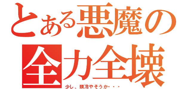 とある悪魔の全力全壊（少し、頭冷やそうか・・・）