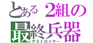 とある２組の最終兵器（デストロイヤー）