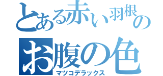 とある赤い羽根のお腹の色（マツコデラックス）