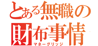 とある無職の財布事情（マネーグリッジ）