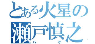 とある火星の瀬戸慎之介（ハゲ）