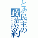 とある民主の政治公約（マニフェスト）