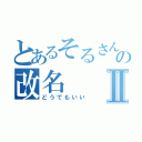 とあるそるさんの改名Ⅱ（どうでもいい）