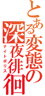 とある変態の深夜徘徊（ナイトポリス）