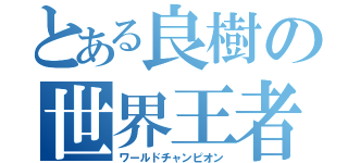 とある良樹の世界王者（ワールドチャンピオン）