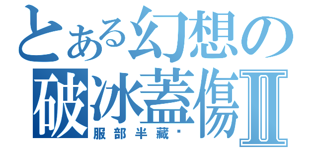 とある幻想の破冰蓋傷Ⅱ（服部半藏囉）