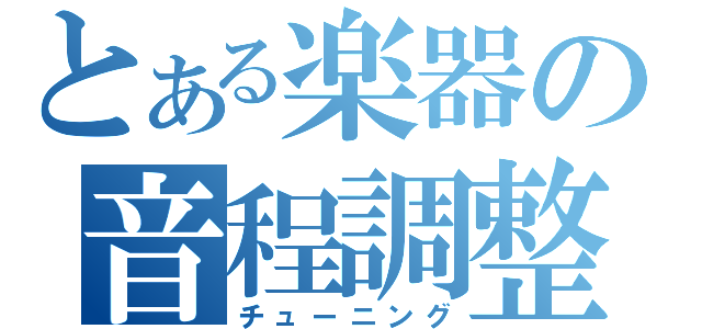 とある楽器の音程調整Ⅱ（チューニング）