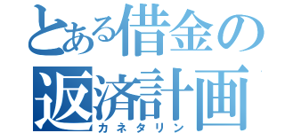 とある借金の返済計画（カネタリン）