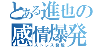 とある進也の感情爆発（ストレス発散）