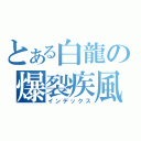 とある白龍の爆裂疾風弾（インデックス）