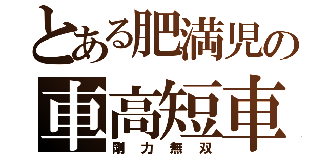 とある肥満児の車高短車（剛力無双）