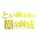 とある錬金術の黄金錬成（アルスマグナ）