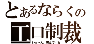 とあるならくの工口制裁者（いっぺん，死んで见る）