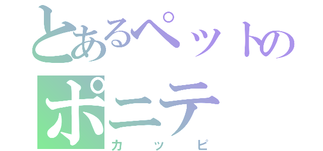 とあるペットのポニテ（カッピ）