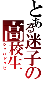 とある迷子の高校生（シャバドゥビ）