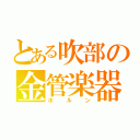 とある吹部の金管楽器（ホルン）