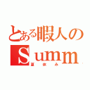 とある暇人のＳｕｍｍｅｒＶａｃａｔｉｏｎ（夏休み）