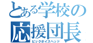 とある学校の応援団長（ビックボイスヘッド）