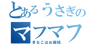 とあるうさぎのマフマフ（きなこはお嬢様）