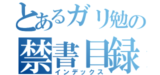 とあるガリ勉の禁書目録（インデックス）