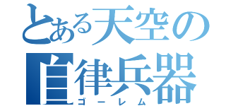 とある天空の自律兵器（ゴーレム）