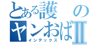 とある護のヤンおばさんⅡ（インデックス）