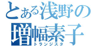 とある浅野の増幅素子（トランジスタ）