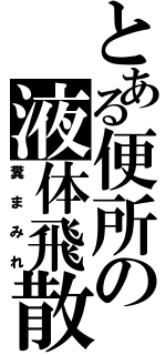 とある便所の液体飛散（糞まみれ）