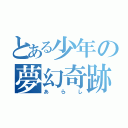 とある少年の夢幻奇跡（あらし）