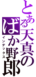 とある天真のばか野郎（インデックス）