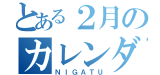 とある２月のカレンダー（ＮＩＧＡＴＵ）