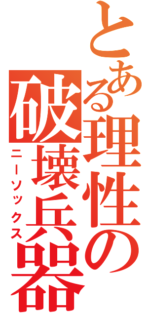 とある理性の破壊兵器（ニーソックス）