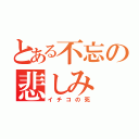 とある不忘の悲しみ（イチコの死）