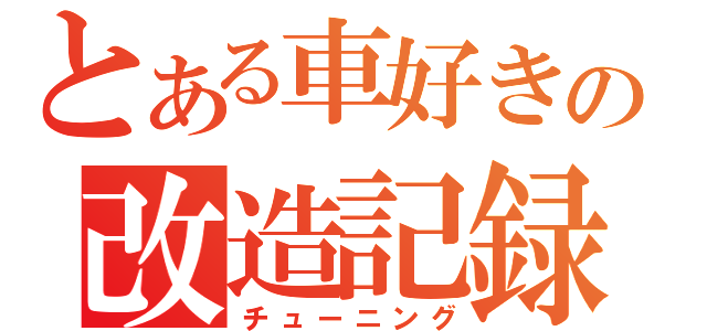 とある車好きの改造記録（チューニング）