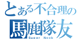 とある不合理の馬鹿隊友（Ｓｕｐｅｒ Ｎｏｏｂ）